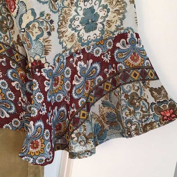 Artesia boho festival semi sheer peasant blouse NWT - Picture 2 of 12